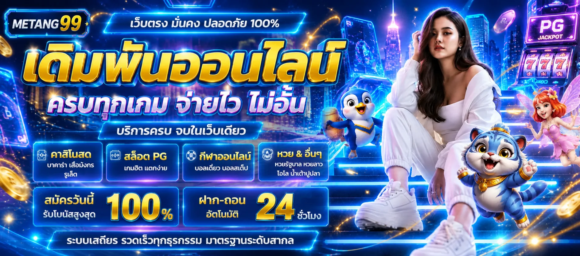 ภาพรวมสล็อตออนไลน์และหมวดบริการ METANG99